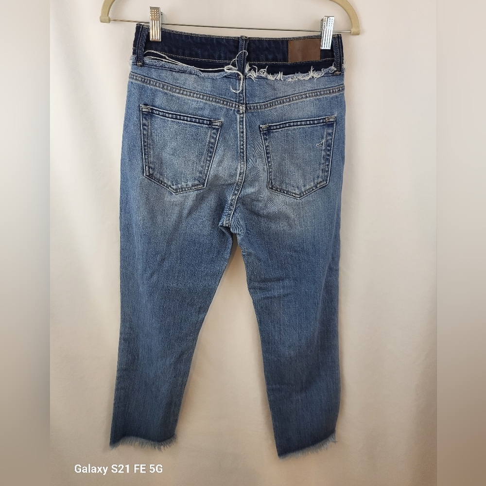 Button Fly Cropped Jeans Size 25 - Picture 4 of 5